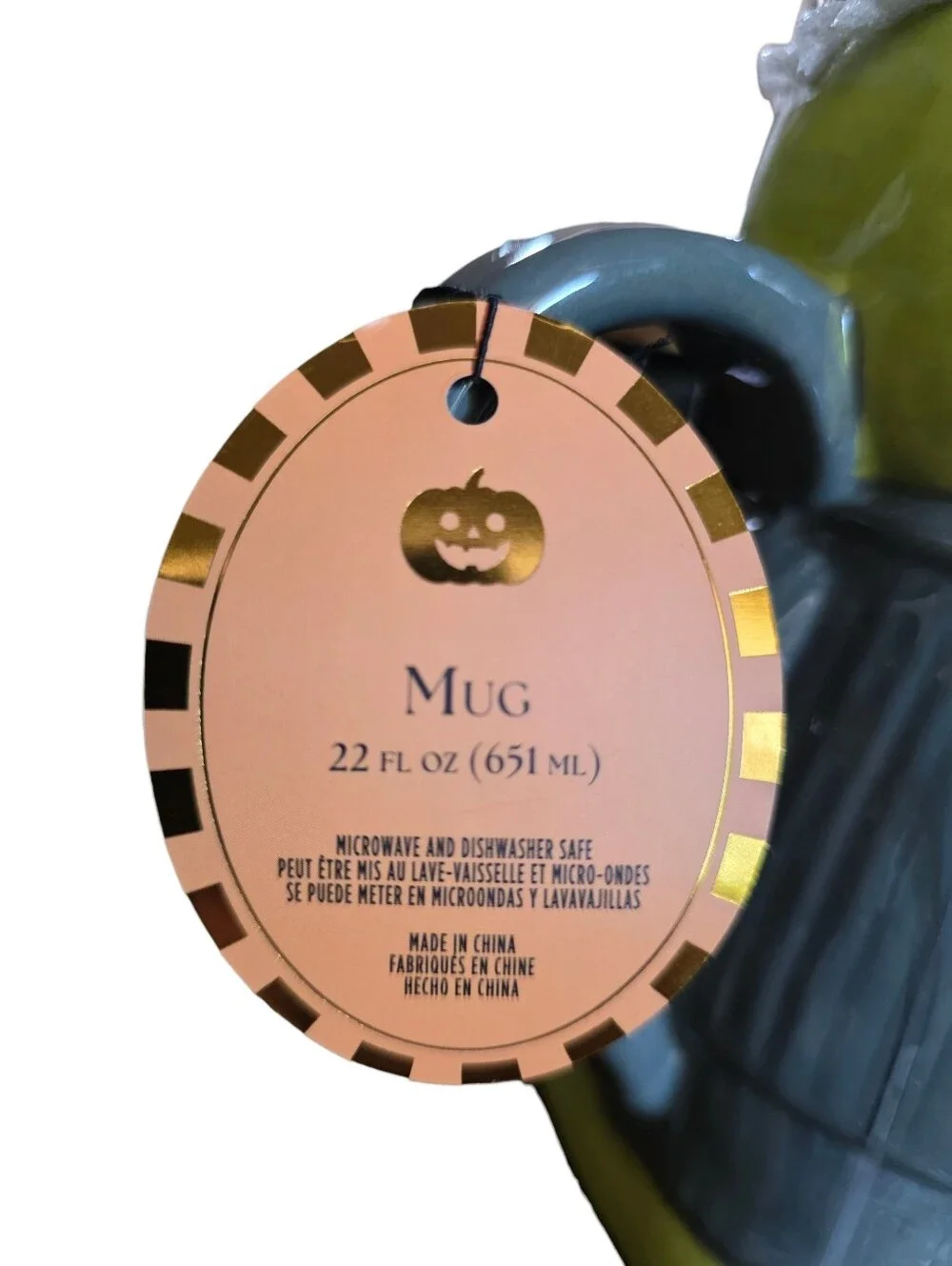 Halloween Franken Bear Ceramic Mug with Lid